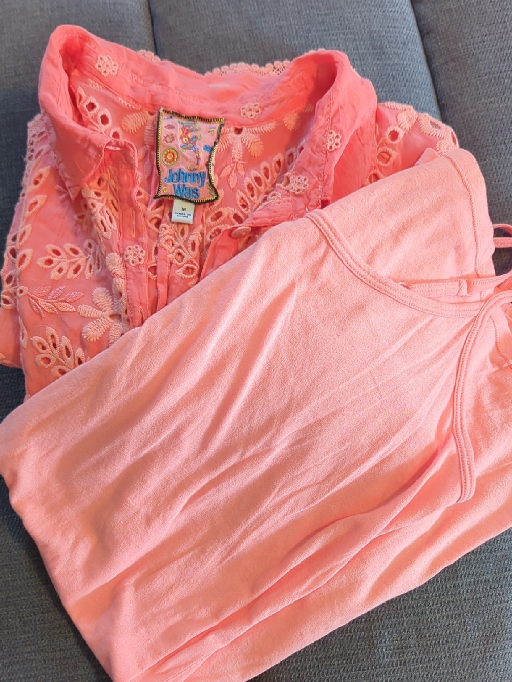 Johnny Was Malfi Dress Coral Embroidered - Picture 11 of 11